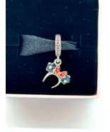 Disney Parks Pandora Charm Minnie Mouse Black White Ear Headband Polka D... - $135.38 CAD