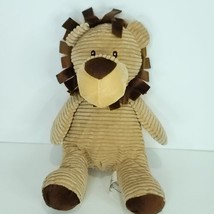 Lion Baby Lovey Brown Tan Ribbed Terry Tabs 12&quot; Plush Stuffed Animal Target 2016 - £18.19 GBP