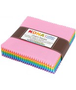 Robert Kaufman Kona Cotton Solids Pastel 5 Inch Precut Squares 85pcs - £26.25 GBP
