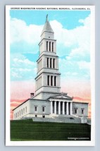 George Washington Masonic National Memoiral Alexandria VA UNP WB Postcard O5 - £2.29 GBP