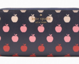 NWB Kate Spade Large Continental Wallet Black Red Apple Print K8296 Gift... - £69.61 GBP