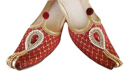 Mens Jutti Mojari Khussa Royal ethnic Wedding Flat Shoes US size 8-12 RC - £25.68 GBP