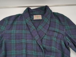 Vintage State-O-Maine Blackwatch Plaid Viyella Wool Blend Robe Smoking J... - £61.05 GBP