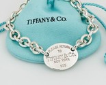 8&quot; Return To Tiffany Oval Tag Charm Bracelet in Sterling Silver FREE Shi... - £315.59 GBP