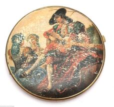 Vintage Giant Compact Scenic Mirror Magnifying Side 4.5" - $30.29