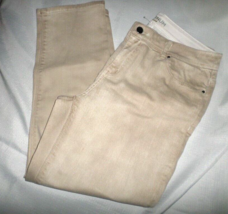 Chico&#39;s Platinum Tan Denim Crop Jeans Chico&#39;s 1.5 10-12 - £19.73 GBP
