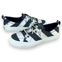 Sperry Womens Girls 5.5 Top-Sider Shoes Crest Vibe Breton Striped Navy Sneakers - £18.38 GBP