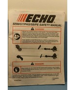 Echo PAS SRM GT SB PE Multi Language Safety Manual X7522270601 X752000041 - $13.69