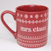 Mrs. Claus Coffee Mug Tea Cup Stoneware Mug Threshold Christmas Holiday Red - £7.51 GBP