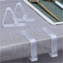 16PCS Clear Plastic Tablecloth Clips Transparent Clear Tablecloth Clips Plastic  - £16.13 GBP