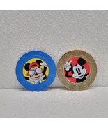 Disney Mickey Friends Frankford Candy 2 Gold And Blue Token Coins - $9.80
