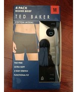 Ted Baker Men&#39;s Cotton Modal Ultra Soft Tag Free Boxer Brief Sz Medium 4... - $29.69