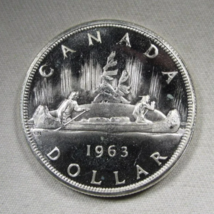 1963 Canada Silver Dollar Elizabeth II CH GEM Proof Like AM474 - £20.52 GBP