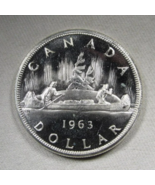 1963 Canada Silver Dollar Elizabeth II CH GEM Proof Like AM474 - £20.24 GBP