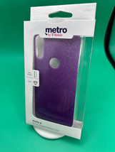 Moto E Fashion Case Metro by T-Mobile Purple Glitter Brand New Free Shipping - £7.43 GBP