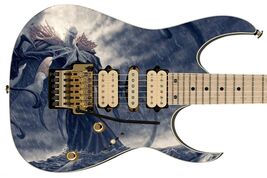 Guitar Skin Axe Wrap Re-skin Deep Blue Sea Monsters Decal Right Electric... - $44.50