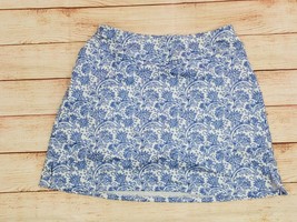Womens Floral Skort With Pocket Size US 8 Blue - $10.46