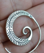 Tribal earrings, hoop earrings, sterling silver tribal earrings (E803) - £31.44 GBP
