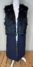 RD style women’s sleeveless wool faux fur lined jacket Vest size S black - £19.38 GBP