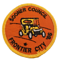 Girl Scout Patch Badge Sooner Council Oklahoma Frontier City 1986 1980s ... - $13.09