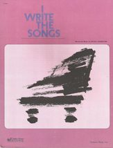 &quot;I Write The Songs&quot; sheet music - $5.00