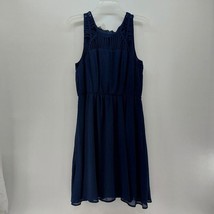 Always Indigo Women&#39;s Blue Dress Sleeveless Zipper back Strappy Front de... - $12.65