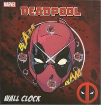 Marvel Comics Deadpool Face 8 Inch Acrylic Battery Operated Wall Cock NEW BOXED - £11.30 GBP