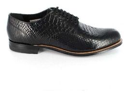 Mens Madison Anaconda Print Leather Stacy Adams Shoes Black 00055-001 image 6