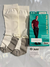 Juzo Soft Silver Men&#39;s Ribbed Knee High 20-30mmHg (White) Size V (5) Short 12354 - $77.60