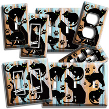 Cute Black Cats Rustic Wood Light Switch Outlet Wall Plate Cover Room Home Decor - £12.48 GBP+