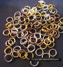 6mm split ring clasps 6 color plated finishes split ring jump rings 100pc fpc322 - £1.53 GBP