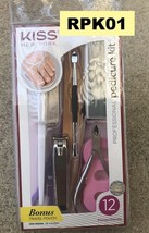 KISS PROFESSIONAL PEDICURE SET CLIPPER NIPPER BUFFER FILE NAIL BRUSH ETC... - £8.50 GBP