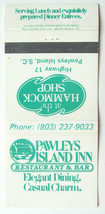 Pawleys Island Inn Restaurant &amp; Bar - South Carolina 30 Strike Matchbook Cover - £1.39 GBP