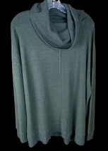 She + Sky Size 1XL Sweater Pullover Cowl Neck Green - £14.01 GBP