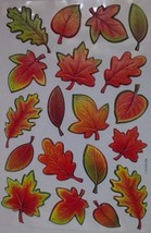 Autumn Leaves 3D Sticker, Plastic Self-adhesive Stickers 25x14cm - $5.30