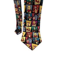 Winnie-the-Pooh Tigger Disney Colorful VTG 90s Black Blocked Mens Neck Tie - £13.44 GBP