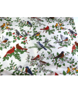Vtg GARDEN BIRDS FABRIC VIP CRANSTON PRINT WORKS 44&quot; X 46.5&quot; - $16.27 CAD