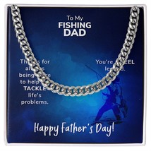 To My Fishing Dad Thanks For Always Being There Cuban Chain - £45.80 GBP+