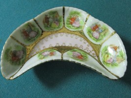 Arnart Japan jewelry dish decorated with Fragonard paintings &amp; gold accents [88b - £19.71 GBP