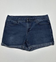 Faded Glory Dark Jean Shorts Women Plus Size 18 (Measure 38x5) - $12.94