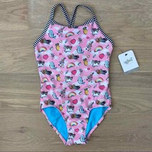 Dolfin Girls&#39; Uglies Sweet Dreams Print One Piece Swimsuit NWT - £19.02 GBP