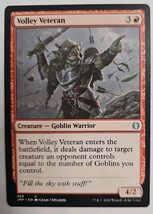 MTG Magic The Gathering Card Volley Veteran Creature Goblin Warrior Red ... - £3.71 GBP