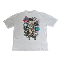 Knockout  Jeans Born Free White Men&#39;s Graphic T-Shirt Size 2X - $4.99