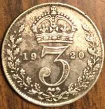 1920 UK GB GREAT BRITAIN SILVER THREEPENCE COIN - £3.10 GBP
