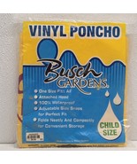 Busch Gardens Williamsburg, VA Child Size Yellow Vinyl Rain Poncho New S... - $310.56 MXN