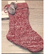 Koolaburra by UGG Red Carla Cable Knit Christmas Stocking New - £14.69 GBP