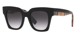 Burberry BE4364 39428G Kitty Sunglasses Black Frame Grey Gradient 49mm Lens - $314.00