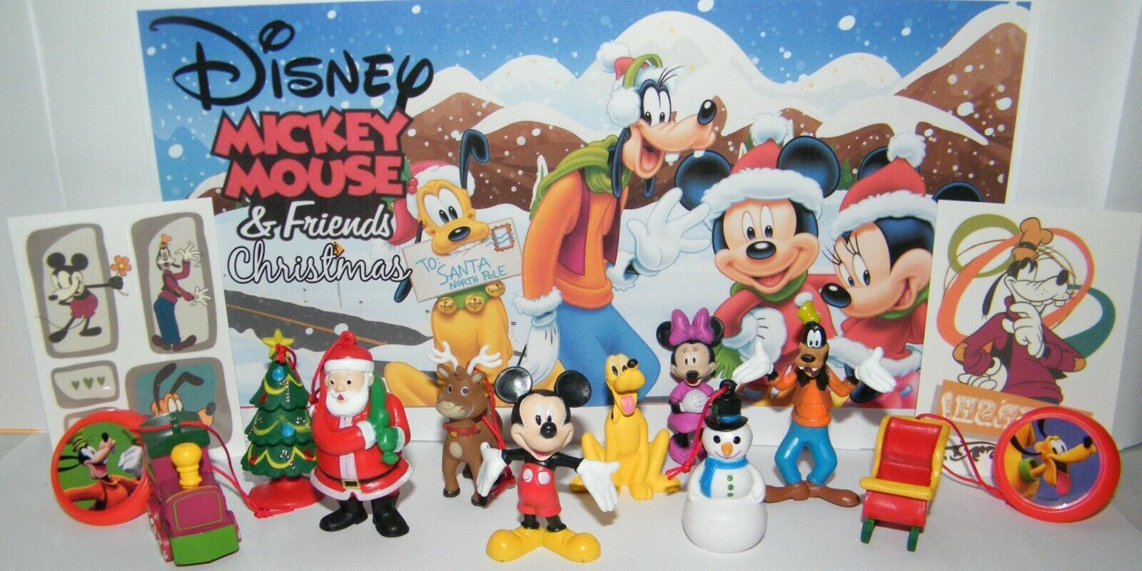 Primary image for Disney Mickey Mouse Clubhouse Christmas Holiday Party Favor 14 Set With Santa
