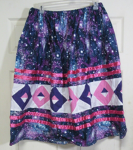 Native American Handmade Women&#39;s Purple &amp; Pink Patchwork &amp; Ribbon Skirt ... - £59.19 GBP