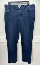 Lane Bryant Midrise Straight Jeans Womens 20 Essential Stretch Blue Denim Dark - £17.57 GBP